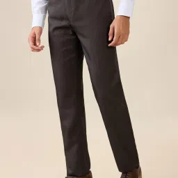 Park Avenue Dark Grey Polyviscose Slim Fit Formal Trosuers image 3