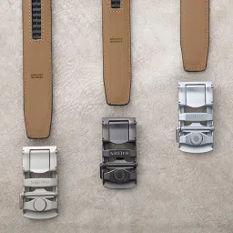 Halden Grey Falcon Formal Belt With Classic Silver Matt Buckle image 3