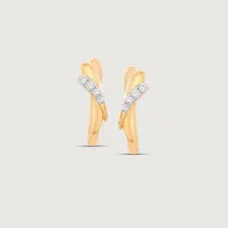 Mia by Tanishq 14k (585) Diamond Yellow Gold Earrings for Women image 3