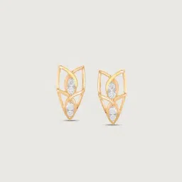 Mia by Tanishq 14k (585) Diamond Yellow Gold Earrings for Women image 3