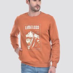 Numero Uno Burnt Orange Regular Fit Printed Sweatshirt-picture-20