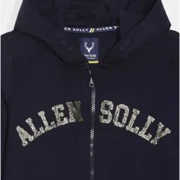 Allen Solly Girls Navy Embellished Full Sleeves Sweatshirt image 3