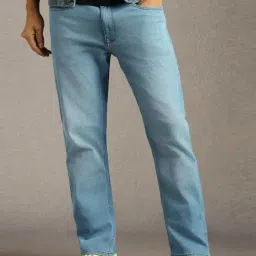 Louis Philippe Blue Cotton Slim Fit Jeans-image-91