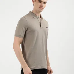 Calvin Klein Brindle Cotton Slim Fit Solid Polo T-Shirt image 3