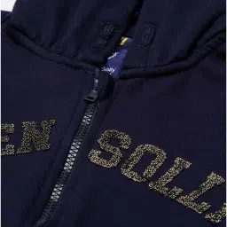 Allen Solly Girls Navy Embellished Full Sleeves Sweatshirt image 5