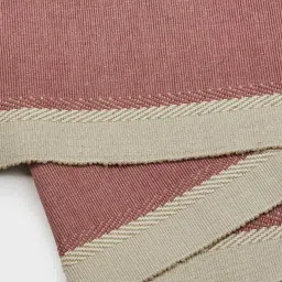 Fabindia Home Cerise Brown & Beige Cotton 525 GSM Table Runner image 3