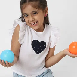 Nauti Nati Flutter Sleeve Applique Crepe Top image 4