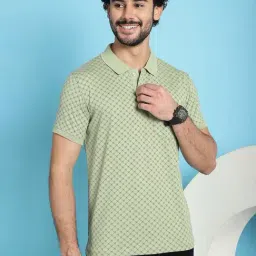 Venitian- Forbidden Clothing Mint Green Slim Fit Printed Polo T-Shirt-picture-22