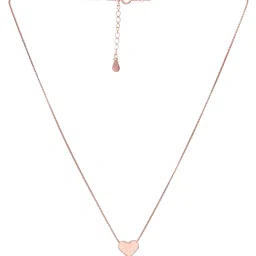 Kai Jewel Sterling Silver Rose Gold Hearty Charms Of Love Casual Chain Necklace image 3