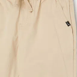 Fame Forever by Lifestyle Boys Beige Cotton Solid Full Sleeves Woven Joggers image 3