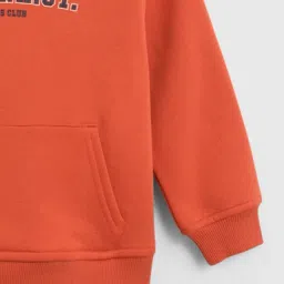 Gant Boys Deep Orange Regular Fit Graphic Printed Sweatshirt image 3