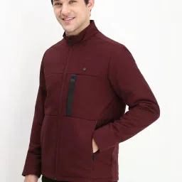 Allen Solly Maroon Regular Fit Jacket image 3