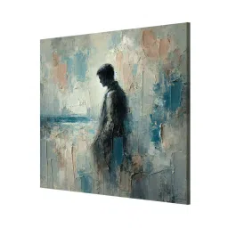 999Store Multicolor Canvas Abstract Silhouette Painting image 3