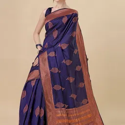 Snofi Creation Ethnic Motifs Zari Art Silk Handloom Kanjeevaram Saree image 4