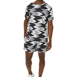 Asics Mid Black Regular Fit Printed Sports Shorts image 5