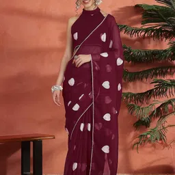 Sangria Embroidered Saree With Unstitched Blouse Piece image 2