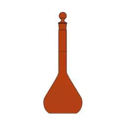 Omsons Germany 100 ml Amber Class A Wide Mouth Volumetric Flask 60A/5 image 2