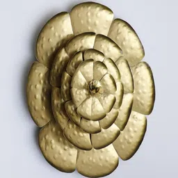 vedas Mystic Indiana Gold Toned F-Flower Of Rain Medium Wall Decor-image-66