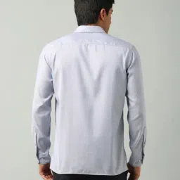 Arrow Grey Cotton Regular Fit Self Pattern Shirt image 2