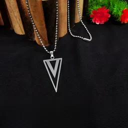 Utkarsh Silver-Plated Triangular Pendants with Chains-picture-33