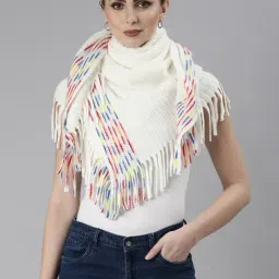 showoffff SHOWOFF White Striped Poncho-picture-15