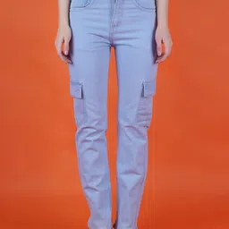 SZN Women Classic Dad Fit Mid-Rise Baggy Denim Jeans-image-69