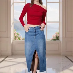 Istyle Can Women One-Shoulder Fitted Crop Top image 4