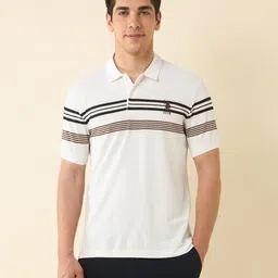 U.S. Polo Assn. Men Striped Polo Collar Applique Slim Fit T-shirt-picture-55