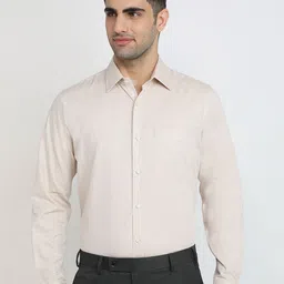 Raymond Contemporary Fit Self Design Semicutaway Collar Pure Cotton Formal Shirt-picture-33