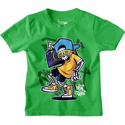 BonOrganik Boys Graphic Printed Round Neck Cotton T-shirt-picture-26