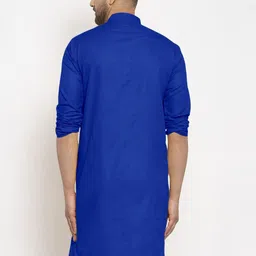 Krudha Creations Mandarin Collar Roll-Up Sleeves Cotton Straight Kurta image 2