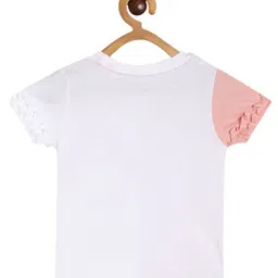 MINI KLUB Cotton Half Sleeeves Rabbit & Stars Designed Top - Multi Colour image 3