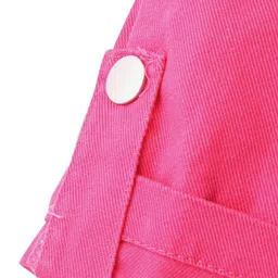 Kookie Kids Mid Thigh Length Solid Shorts with Pockets - Red image 3