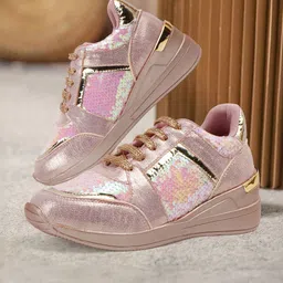 VENDOZ Women Embellished Lace-Ups Sneakers-picture-38