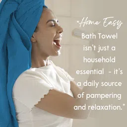 Layers Blue Pure Cotton 450 GSM Bath Towel image 3