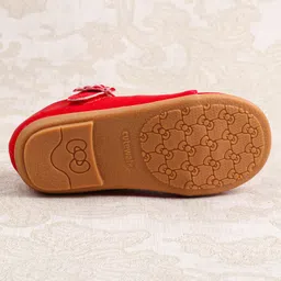 Cute Walk by Babyhug Ballerina with Velcro Closure & Floral Applique - Red image 5