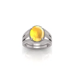 RRVGEM 5 KT Yellow Sapphire Pukhraj Gemstone Finger Ring-picture-33