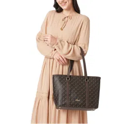 Lavie Womens Brown Mono Ll Meryl Tote Bag (L)-image-79