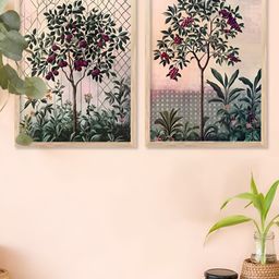 Kotart Pink & Green 2 Pieces Wooden Floral and Botanical Wall Arts-picture-33
