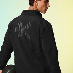 HRX by Hrithik Roshan Brand Logo Printed Mock Collar Training Sporty Jacket-picture-13