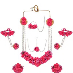 BALIKA VADHU Blooming Elegance & Beaded Flower Jewellery Set-picture-32