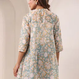 Janasya Mandarin Collar Printed Tunic image 5