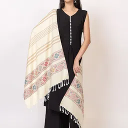 PYRO SPIRIT Women Striped Woven Design Shawl-picture-10