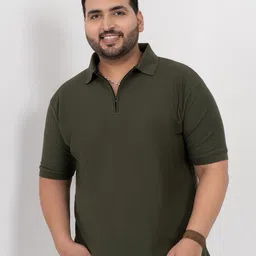Toodle Plus Plus Size Polo Collar Pure Cotton T-Shirt image 1