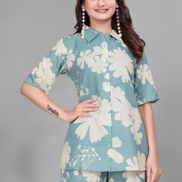 VenderVilla Printed Shirt Collar Shirt With Printed Trousers Co-Ords image 2