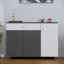 SPECIALITY PANELS White & Grey 3-Door Engineered Wood Cabinet-picture-21