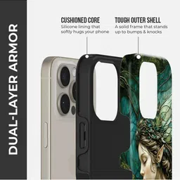 PEEPERLY Unisex iPhone 14 Pro Max Quirky Max Elf Girl Crystal Impact Resistant Back Case image 3