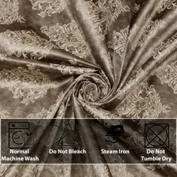 THE CONVERSION Brown & Beige Ethnic Printed Adjustable Long Door Curtain image 2