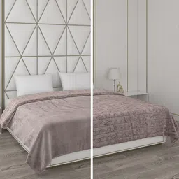 Monte Carlo Brown Printed 850 GSM Heavy Winter Double Bed Blanket-image-95