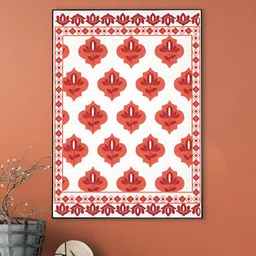 nestroots White & Peach Floral And Botanical Wall Art-image-1